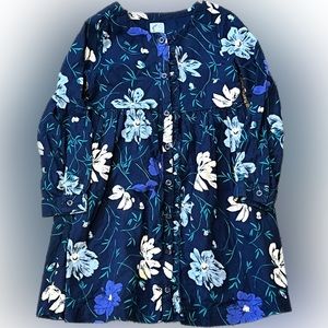 Gap dress blue floral 4t